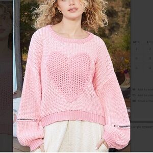 POL Pink Heart Sweater